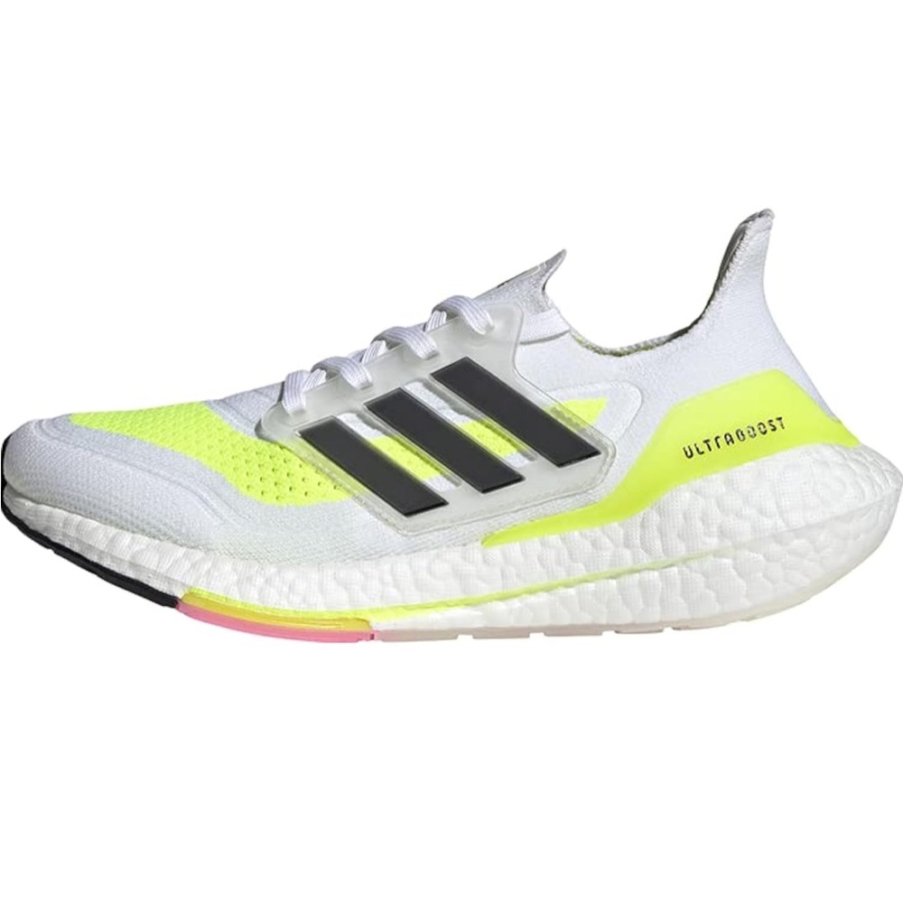 adidas UltraBOOST 21 White Solar Yellow